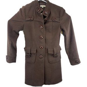 Liquid Women's Mocha Brown Fall Business Peacoat USA Made 6